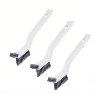3-Piece Multifunctional Hard Brush Gap Cleaner Set, Household Multipurpose Cleaning Tool, Reusable Ergonomic Handle, Ideal for Bathroom Kitchen Floor Walls, No Power Needed