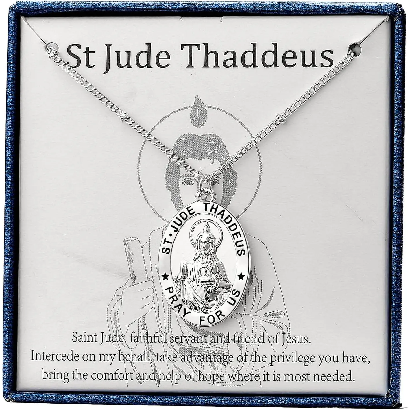 Saint Christopher/Michael/Jude/Joseph/Anthony Necklace for Women  Medal Pendant Jewelry 18+2 Inches