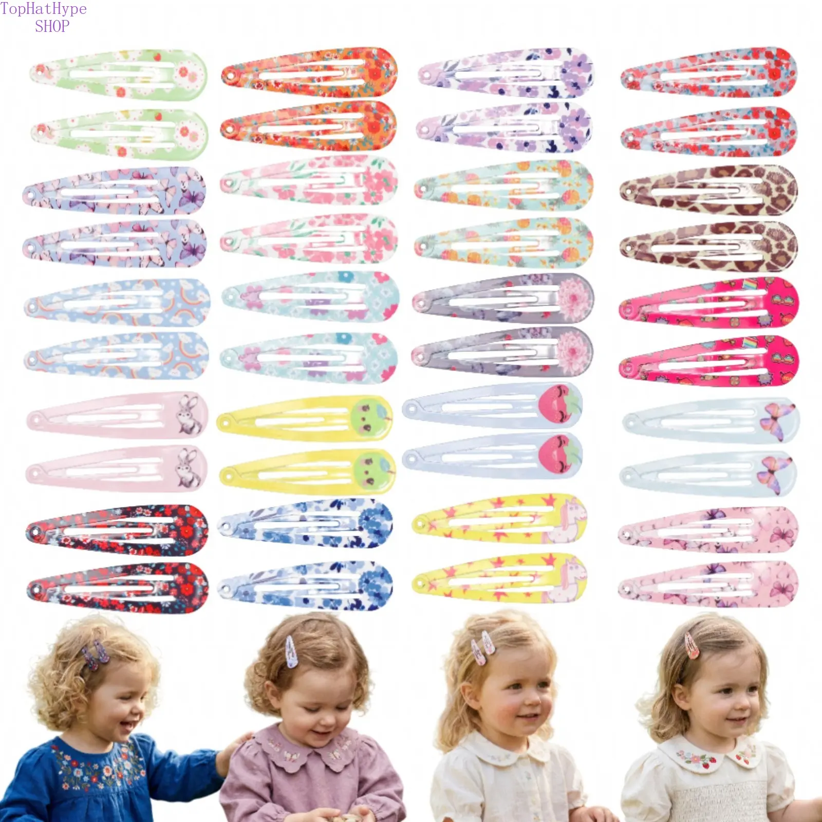 Girls Cute Painted BB Hair Clips, Kids Candy‑Colored Water‑Drop Bangs Barrettes, Gentle Non‑Damaging Hair Accessories, Lightweight Decorative Fringe Hair Pins for Daily Hairstyling, School Wear, Casual Outings and Sweet Party Looks
