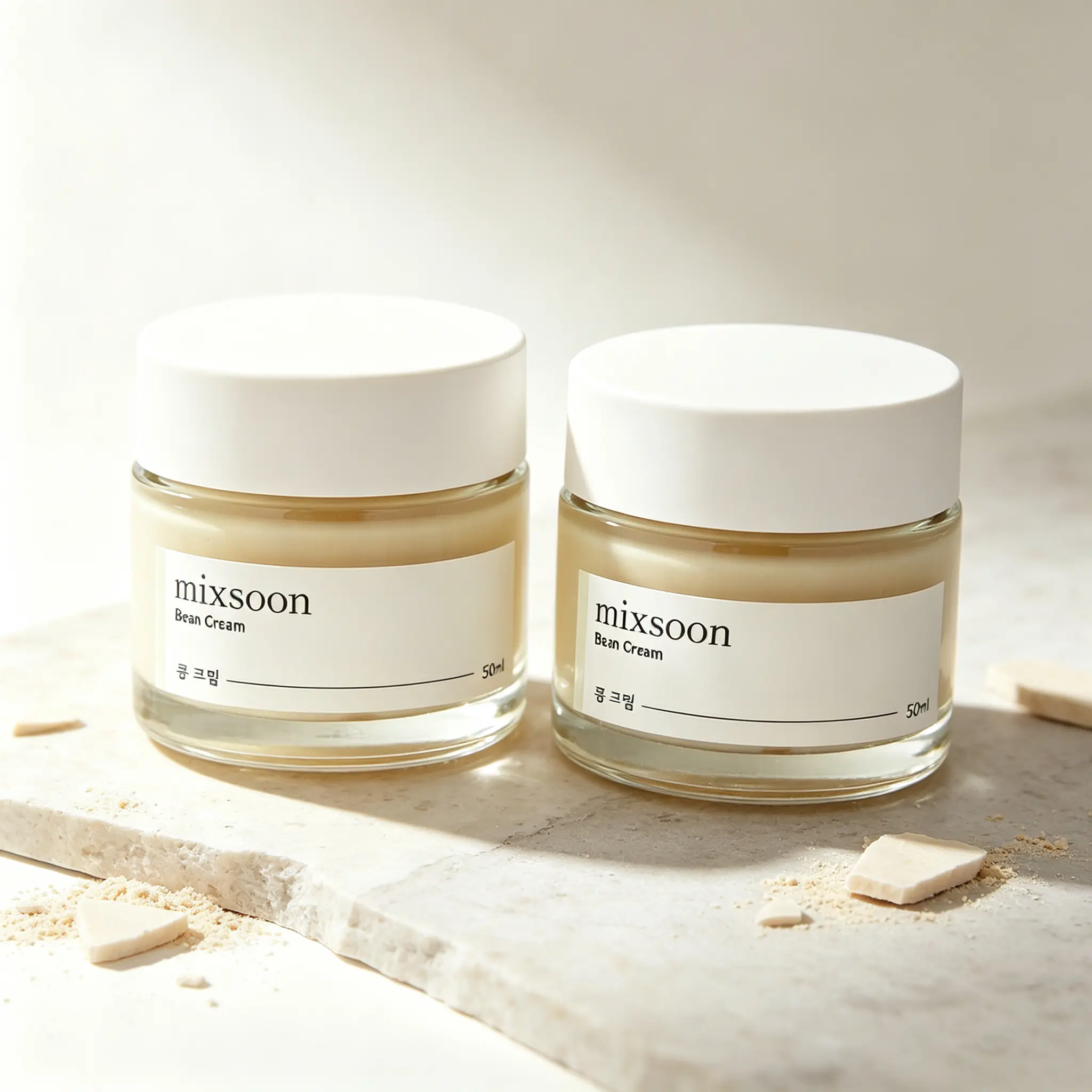 mixsoon Bean Cream 1.69 fl.oz/50ml, Lightweight Fermented Bean Facial Moisturizer, Deep Hydration & Skin Barrier Repair Cream for Glossy Glass Skin, Daily Korean Facial Care