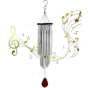 Hand-Tuned Chapel Bell Wind Chime, 27 Durable Aluminum Tubes Windchime, Heavy-Duty Nylon Cord Structure, Relaxing Harmonic Sound for Home Patio Decor & Holiday Gifting