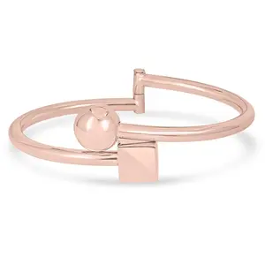 Steel by Design Bead & Cube Hinge Bangle