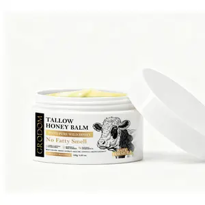 【Organic】GRODOM Whipped Beef Tallow & Raw Honey Organic Nourishing Face Cream Moisturizer Body Lotion Skin Care Lip Balm Hydrating Moisturizing 100% Natural Ingredients - Oil