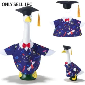 Graduation Porch Goose Fun Bachelor Gown Hat Set, Fits 23 Inch Goose, Porch Decoration, Holiday Decorator, Home Stylist, Graduation Party Supplies