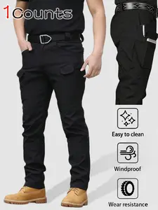 Men's Outdoor Sports Long Pants, Workwear Cargo Pants with Multiple Pockets, Zipper Pockets, Breathable Comfort Moisture Wicking Casual Pants