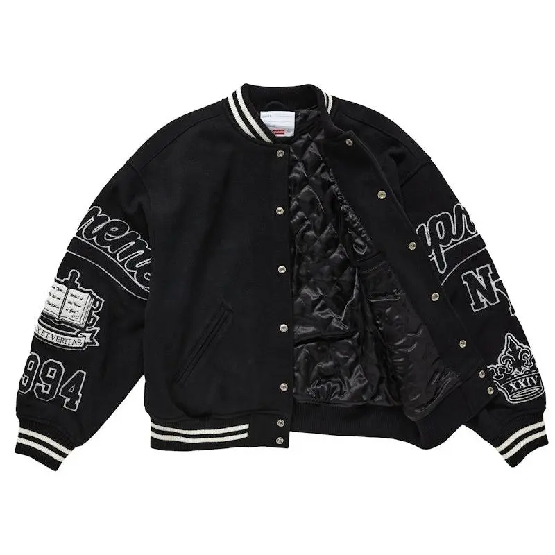 Supreme Men's Veritas Varsity Jacket Black, from StockX