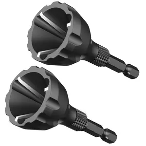 High Strength & Hardness Deburring External Chamfer Tool, with YG8 Carbide , Bolt Thread Repair Tool, Deburring Drill Bit for Repairing Damaged , Remove Burr Tools(3-20mm/2pc)