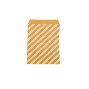 Kraft Stripe Favor Treat Bag - 10 Pack, 5x6.3 in, Perfect for Snacks & Takeaways