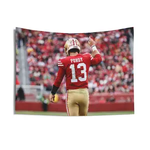 Brock Purdy Flag Decor Tapestry Wall Room