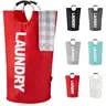 115L Foldable Clothes Basket - Aluminum Frame, Oxford Coated Fabric, Waterproof, EVA Grips Padded Handles, Self-Standing Bathroom Laundry Hamper Home Organizer