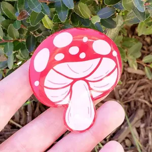 Mushroom Phone Grip, Cute Aesthetic Acrylic Phone Holder & Stand, Stylish Everyday Accessory