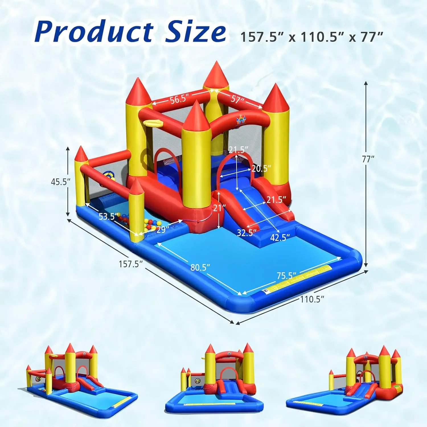 Style 3 w/Splash Pool Jumping Area Ocean Ball Pit