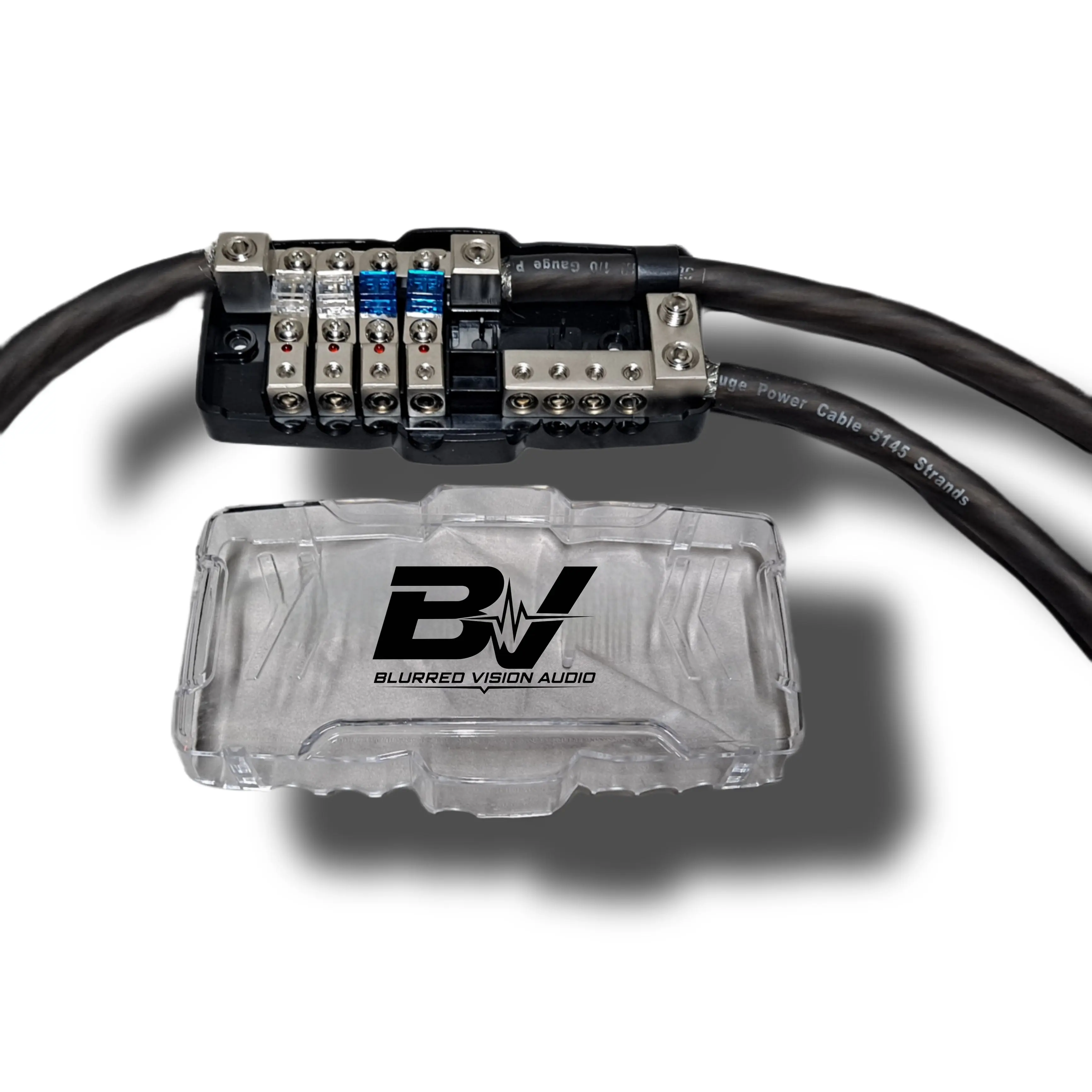 Blurred Vision Audio BV-PGDISTRO POWER & GROUND DISTRIBUTION BLOCK With 6 MINI ANL FUSES & HOLDER