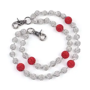 red Drill Ball High-End Hip-Hop Pants Chains,Retro Double Layer Pants Chain Retro Hip Hop Trendy Versatile Waist Chain Valentine's Day, Birthday, Holiday Gifts