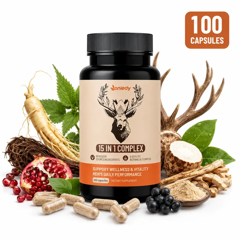 2026Arctic Herb & Reindeer Organ Blend,15-in-1 Complex Supplement for Men, Daily Support for Energy, Stamina,Circulation,Endurance & Overall Wellness Healthcare Natural Supplement 100 Capsules outdoorfun