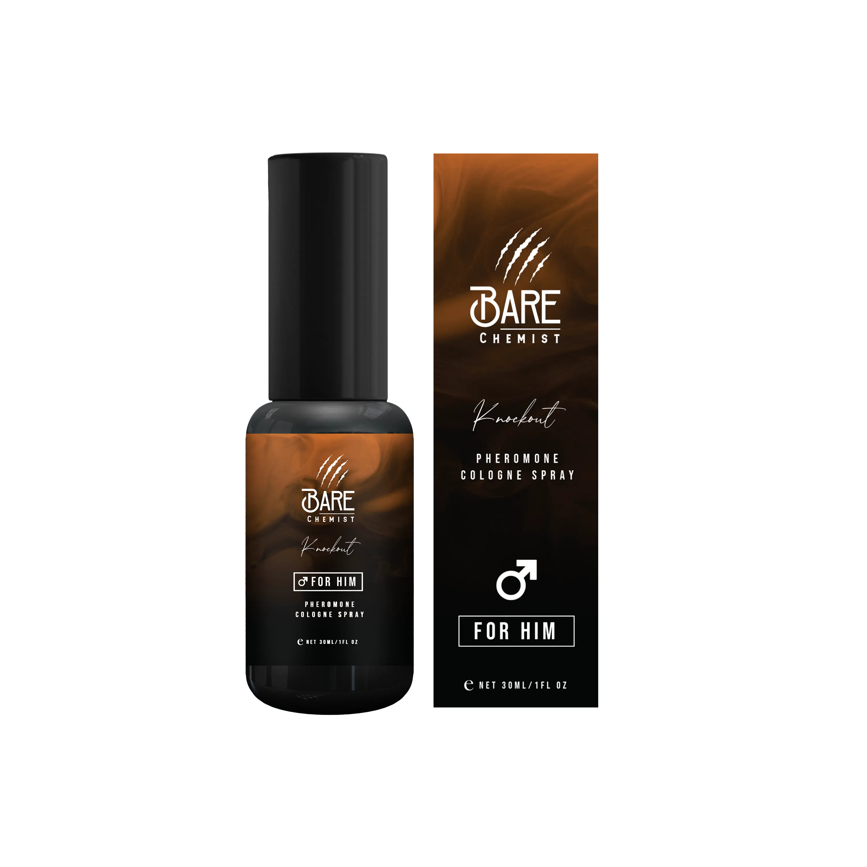 Bare Chemist Knockout Pheromone Cologne for Men – Fresh Woody & Aromatic Scent – Alcohol-Free, Long-Lasting – 1oz