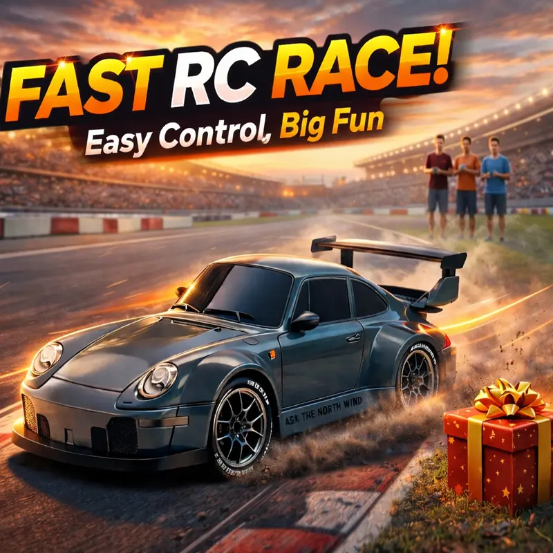 【XmasGifts】2.4GHz Remote Control Car, 1:24 Scale RC Drift Car,4WD Racing Car With 2 Rechargeable Batteries & LED Lights,Remote Control Mode Easy for Kids & Beginners,Compact Portable Design #Blackfriday #Christmas Gifts #Toys Gift Preferred Fro Kids