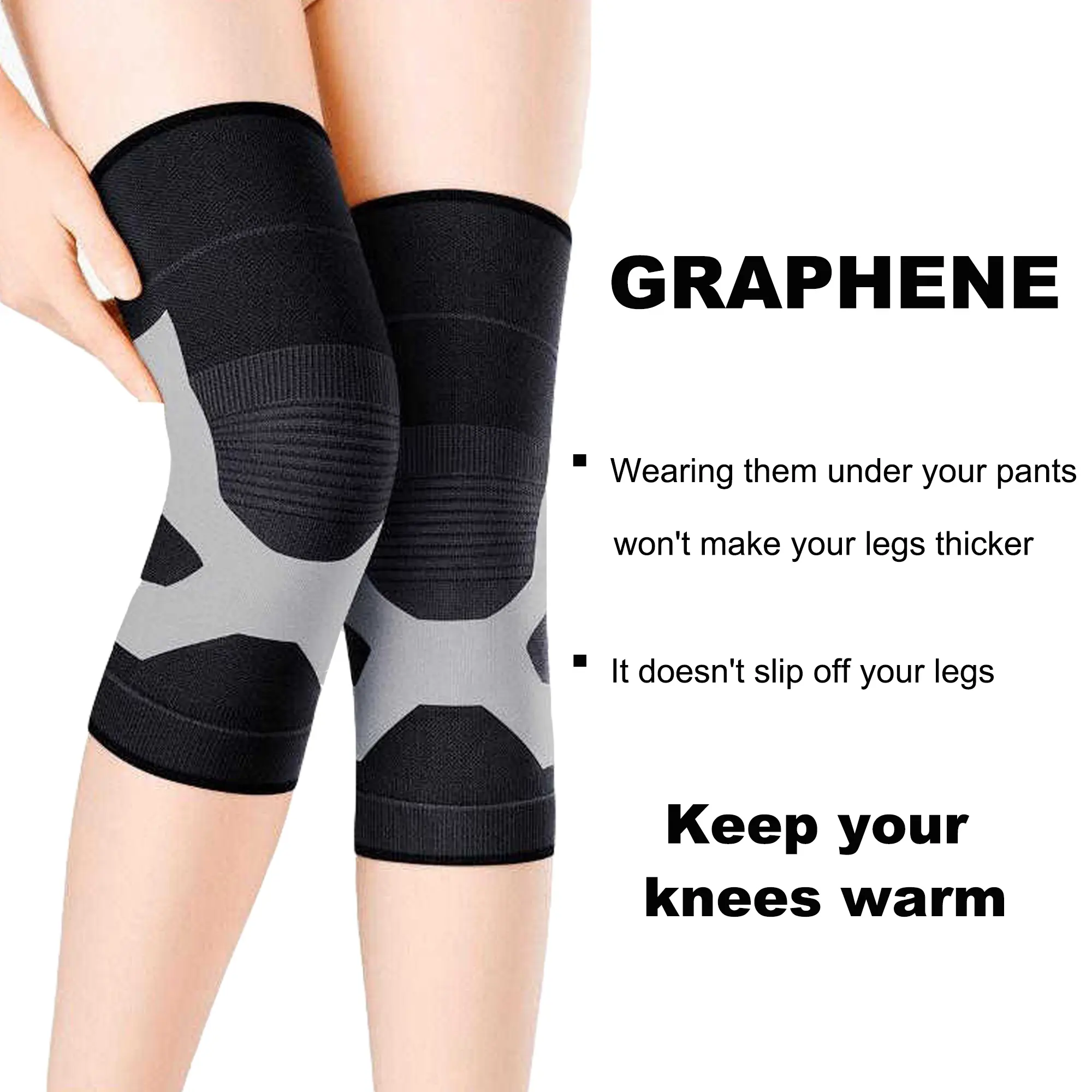 ARITAUM Copper Infused 3D-Knit Knee Brace with Adjustable Strap & Anti-Slip Design for Arthritis, Tendonitis, ACL, Meniscus/Patella Surgery Relief, Men/Women, Working Out