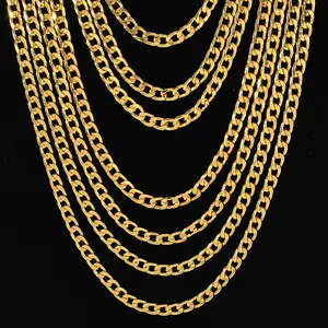 18K 6mm Figaro Chain Necklace - 18/20/22/24/26 inch Flat Link Chain - Unisex Fashion Couple Gift - Perfect for Daily Wear, Vacations, Parties, Holidays, Birthdays, Halloween, Christmas, Back-to-School - Hiphop Style Jewelry Holiday Gift