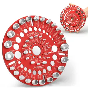 39 Nut and Bolt Thread Checker - Bolt Size Finder Standard and Metric Bolt and Nut Identifier 21 Standard & 18 Metric Thread Identifier Gauge with  Hole (Circle Shape)