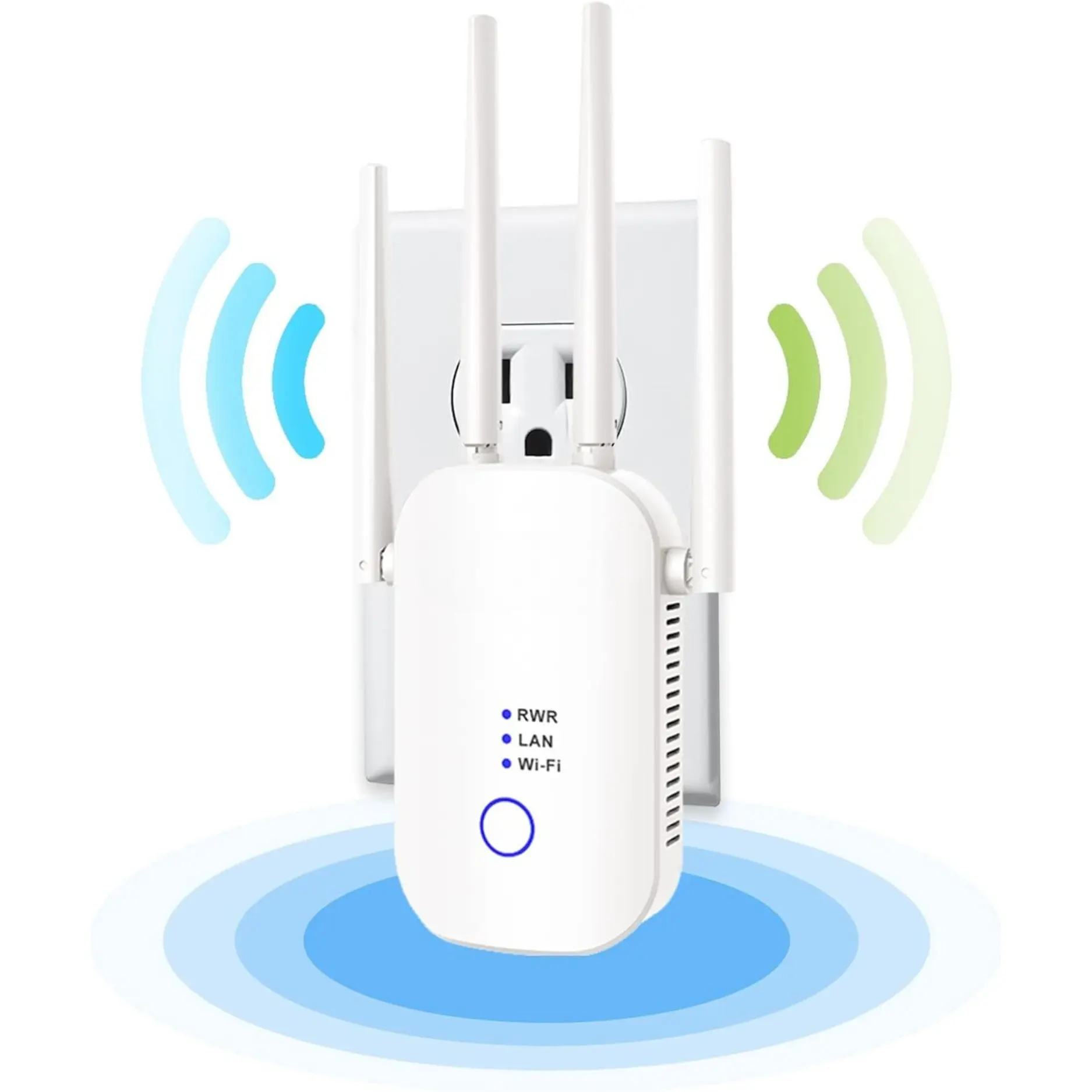 1200Mbps WiFi Range Extender, Dual Band 2.4GHz & 5GHz WiFi Signal Booster with Ethernet Port, Covers Up to 3500 Sq. Ft & 35 Devices