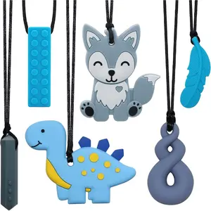 Necklaces for Sensory , Sensory Toys for  with , , SPD, 6 Pack Chewy Necklace for  Fidgeting