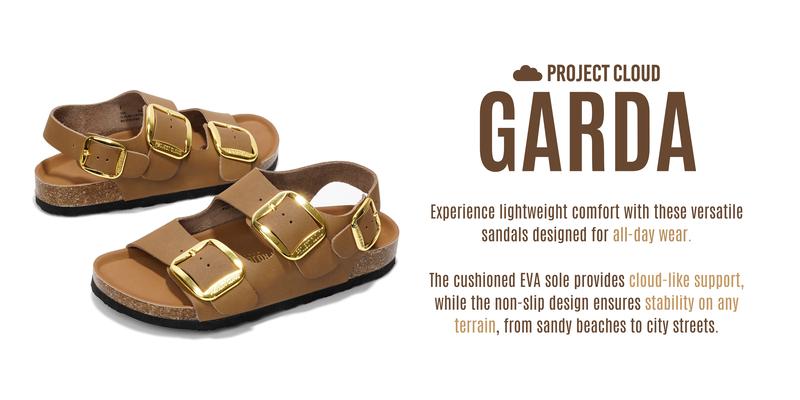 Project Cloud Women's | Genuine Leather Summer Sandals | Memory Foam Insole | Lightweight | Anti-Slip - Garda