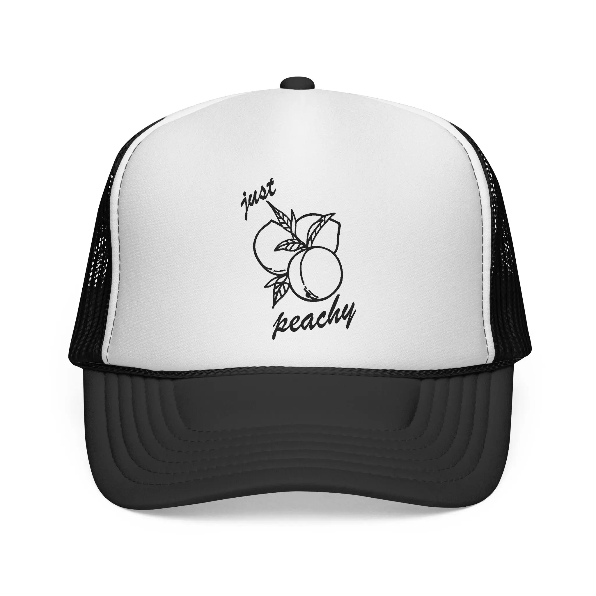 just peachy Trucker Cap | Peach Illustration, Script Text