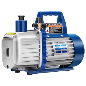 VIVOHOME 110V Single Stage & Dual Stage HVAC Vacuum Pump for Air Conditioner Refrigeration Maintenance with Oil Bottle