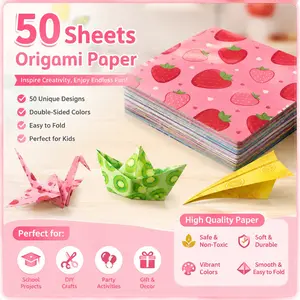 Double sided printed children's handmade origami, color paper gradient handmade origami student DIY thousand paper crane colored paper