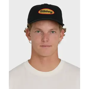 BILLABONG Caution Snapback Hat, 100% Cotton Woven 5-Panel Structured Flat Brim Adjustable Surf Casual Wear