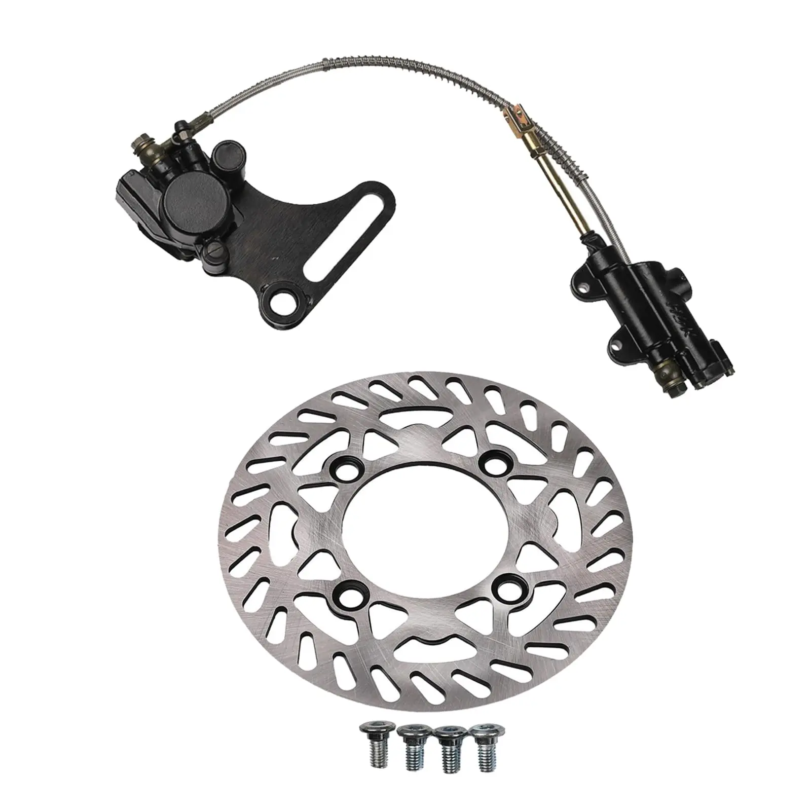 Rear Hydraulic Brake Caliper + Disc Rotor for Pit Dirt Bike CRF50 CRF70 SSR TTR Thumpstar Offroad Motorcycle Scooter Project Bikes DIY Rebuild Upgrade 125cc 150cc 200cc