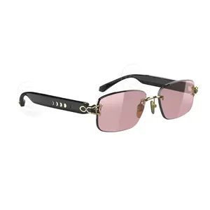 Aura Audio Calm Smart Sunglasses (Black) – Color-Changing Lenses + Bluetooth Audio, Cool Tone Focus