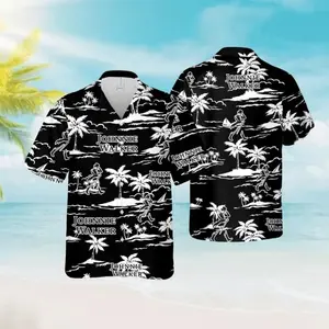 J0hnny Walker Hawaiian Shirt, Vintage Style Tropical Short Sleeve Shirt, Summer Aloha Button Down Shirt, Gift for Him or Her