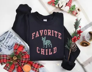 [Sale Up To 60%] - Favorite Child Dog Sweatshirt, Funny Pet Lover Sweater, French Bulldog Mom Christmas Gift, Cute Puppy Shirt, Animal Lover Holiday O