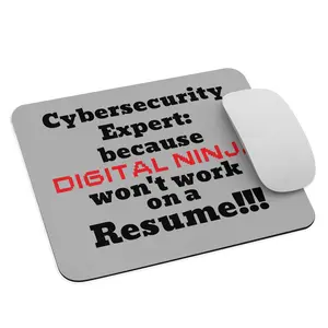 Cybersecurity Mouse Pad – Funny Digital Ninja Mat for Hackers & I.T.