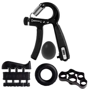 Grip Strength Trainer Smart Counting Forearm Strengthener Kit 5 Pack Adjustable Resistance Hand Grip Strengthener Finger Stretcher Exerciser with Stress Ball