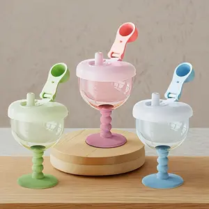 Spill-Proof Sippy Tumbler Goblet with Lid, 1Pc-3Pcs Anti-Fall Washable Reusable Drinking Cup, Portable Juice Milk Cup for Kids Adults, Perfect for Camping Party Sports Outdoor Camp Kitchen Use
