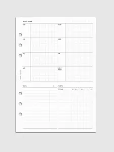 Weekly Admin Planner Inserts | Sunday Start