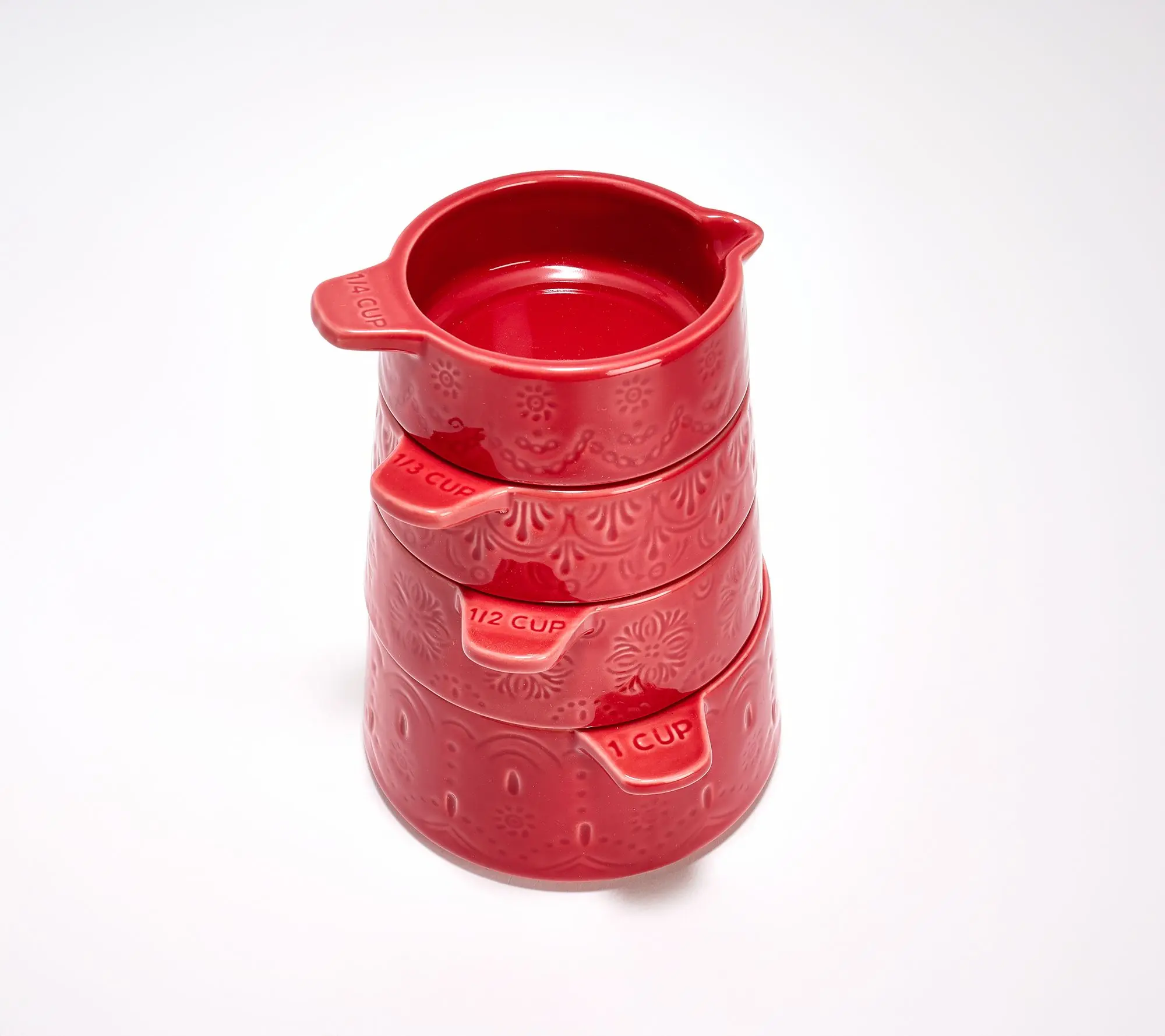 Aarti Sequeira 4pc Stacking Ceramic Measuring Cups Aarti Sequeira 4pc Stacking Ceramic Measuring Cups