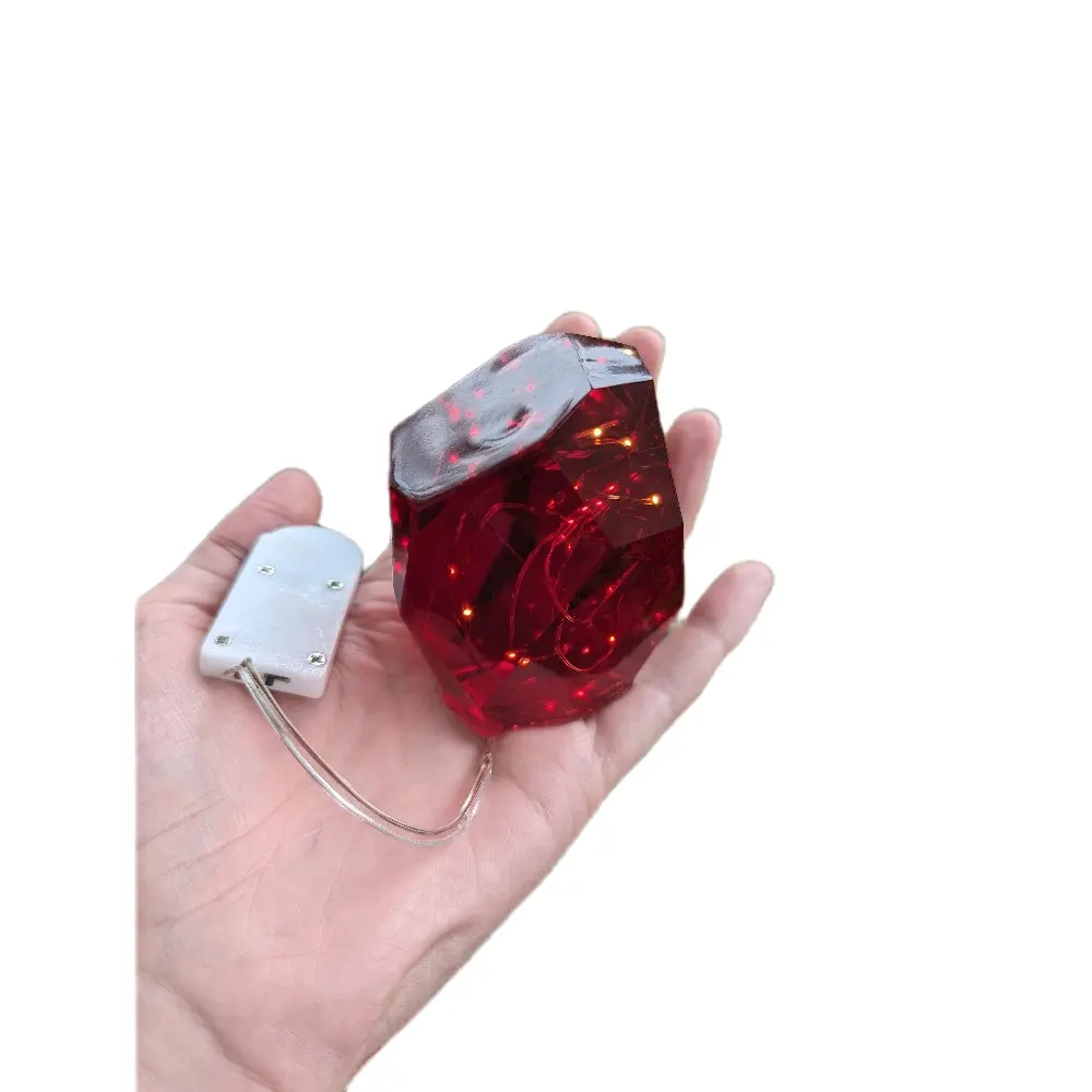 Shining Trapezohedron LED Crystal Lovecraftian Gifts Lovecraft Crystal The Haunted Of the Dark Red Crystal Horror Literature Gifts for Him