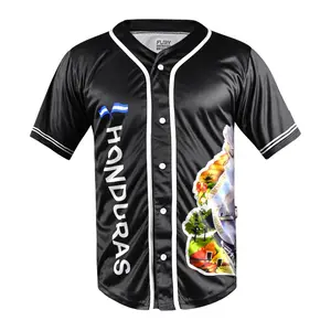 Fury Black Baseball Jersey – El Salvador, Mexico, Guatemala & Honduras Unisex Button-Down Shirt | 100% Polyester Athletic Fit
