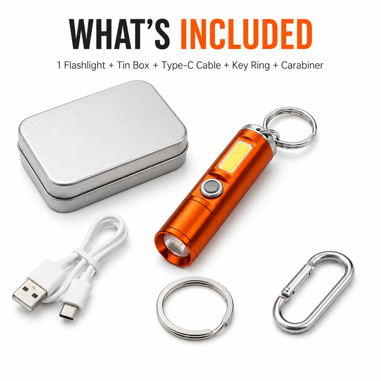 Dual Lights Flashlight - Mini White Light & 395nm UV, Zoomable Outdoor Gadgets with Zoom Lens, Alloy Body Aluminum Pocket EDC Torch, Metal Gift Box for Pet Stain Detection, Home Inspection