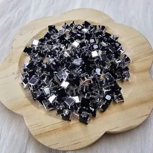 50 pcs Square Zircon  Beads For Jewelry Making