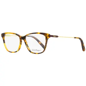 Salvatore Ferragamo Rectangular Eyeglasses SF2851 638 Rust Havana/Gold 54mm 2851