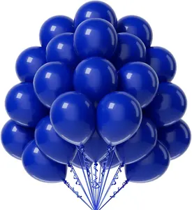 Royal Blue Balloons 12 inch, 50 Pack Royal Blue Latex Party Balloons Helium Quality for Birthday Graduation  Shower Baseball Nautical Wedding Party Decorations (with Blue Ribbon)