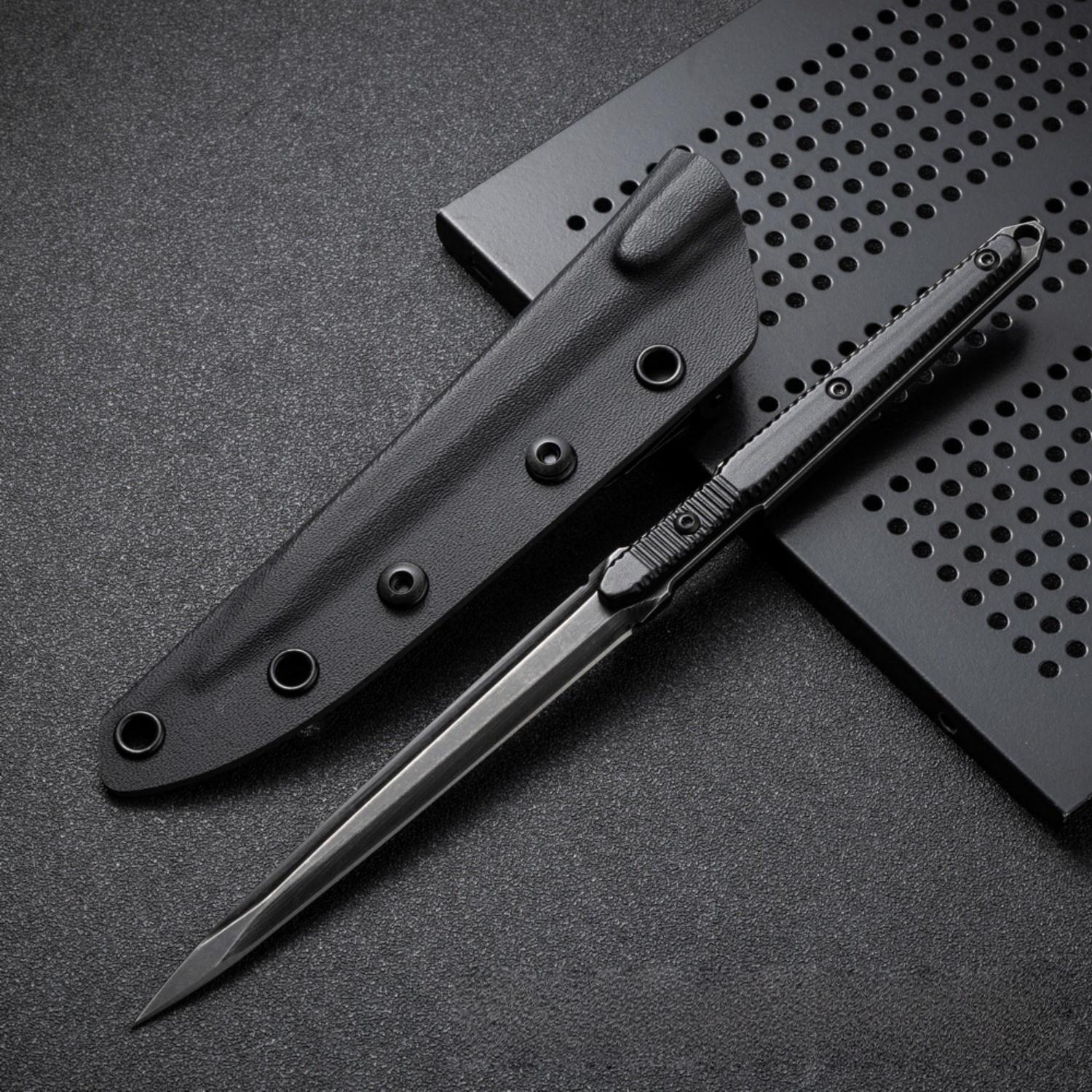 GZGY  Ice Pick Knife with K-Sheath  Kitchen & Ice Breaking Tool, Multi-Purpose Outdoor Knife, Stainless Steel Blade with Safe Sheath, Perfect for Camping, Fishing, Hiking, Kitchen & Gift for Men