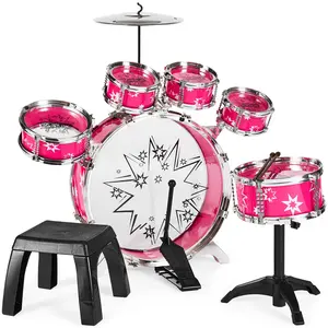 Best Choice Products 11-Piece Kids Starter Drum Set w/ Bass Drum, Tom Drums, Snare, Cymbal, Stool, Drumsticks Best Choice Products 11-Piece Kids Starter Drum Set w/ Bass Drum, Tom Drums, Snare, Cymbal, Stool, Drumsticks