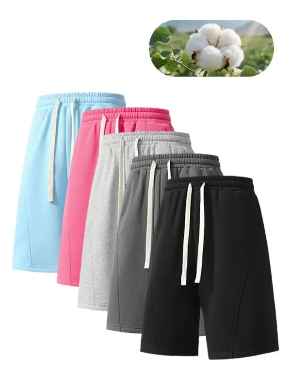Men's Solid Pocket  Waist Shorts, Lightweight Breathable Shorts, Casual Breathable Comfortable Shorts for Running Gym Workout, Men's Bottoms for All Seasons