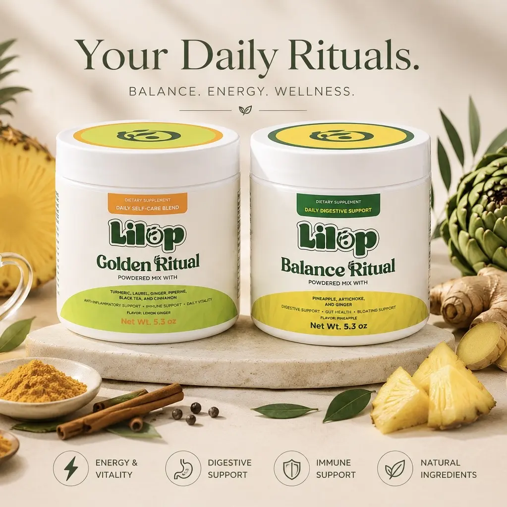 Lilop Daily Ritual Wellness Bundle | Golden Ritual & Balance Ritual Powdered Drink Mixes